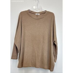 Cherish Beige Women's Top lightweight Pullover Sweater - Size S